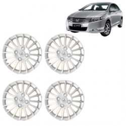 Premium Quality Car Full Wheel Cover Caps Clip Type 13 inches (33.02 cm) (Camry) (Silver) For City iVTEC Type 5