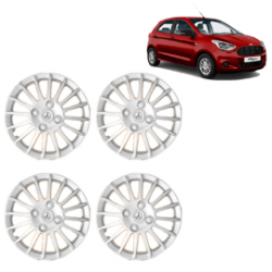 Premium Quality Car Full Wheel Cover Caps Clip Type 13 inches (33.02 cm) (Camry) (Silver) For Figo