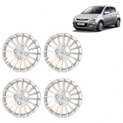 Premium Quality Car Full Wheel Cover Caps Clip Type 13 inches (33.02 cm) (Camry) (Silver) For i20