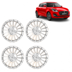 Premium Quality Car Full Wheel Cover Caps Clip Type 13 inches (33.02 cm) (Camry) (Silver) For Swift New