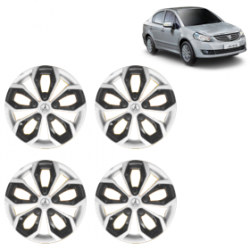 Premium Quality Car Full Wheel Cover Caps Clip Type 13 inches (33.02 cm) (Fury) (Double Colour Silver-Black) For SX4