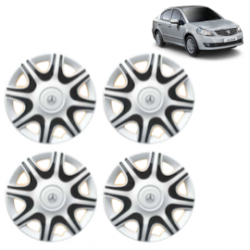 Premium Quality Car Full Wheel Cover Caps Clip Type 13 inches (33.02 cm) (Nike A) (Double Colour Silver-Black) For SX4