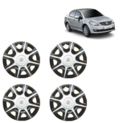 Premium Quality Car Full Wheel Cover Caps Clip Type 13 inches (33.02 cm) (Nike B) (Double Colour Silver-Black) For SX4