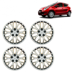 Premium Quality Car Full Wheel Cover Caps Clip Type 13 inches (33.02 cm) (Phoenix) (Double Colour Silver-Black) For A-Star