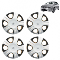 Premium Quality Car Full Wheel Cover Caps Clip Type 13 inches (33.02 cm) (Pirus) (Double Colour Silver-Black) For City iVTEC Type 5