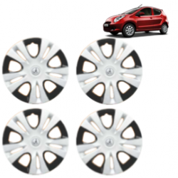 Premium Quality Car Full Wheel Cover Caps Clip Type 13 inches (33.02 cm) (Puma D/C) (Double Colour Silver-Black) For A-Star