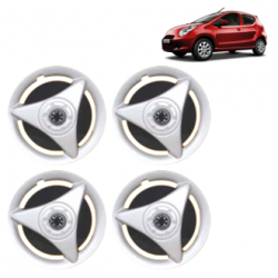 Premium Quality Car Full Wheel Cover Caps Clip Type 13 Inches (ATR) (Double Colour Silver-Black) For A-Star