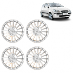 Premium Quality Car Full Wheel Cover Caps Clip Type 13 Inches (Camry) (Silver) For Getz