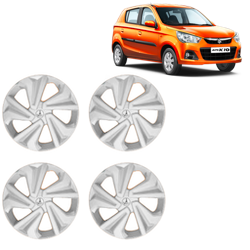 Premium Quality Car Full Wheel Cover Caps Clip Type 13 Inches (Corona) (Silver) For Alto K-10 New Model