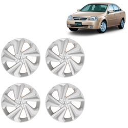 Premium Quality Car Full Wheel Cover Caps Clip Type 13 Inches (Corona) (Silver) For Optra