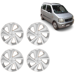 Premium Quality Car Full Wheel Cover Caps Clip Type 13 Inches (Corona) (Silver) For Wagon R