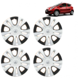 Premium Quality Car Full Wheel Cover Caps Clip Type 13 Inches (Puma D/C) (Double Colour Silver-Black) For A-Star