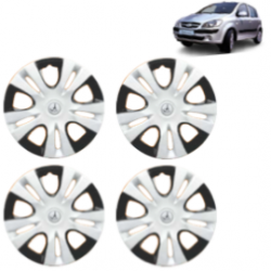 Premium Quality Car Full Wheel Cover Caps Clip Type 13 Inches (Puma D/C) (Double Colour Silver-Black) For Getz Prime