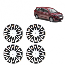 Premium Quality Car Full Wheel Cover Caps Clip Type 13 Inches (Tracer) (Double Colour Silver-Black) For Ertiga