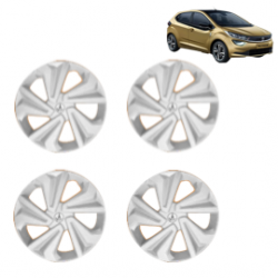 Premium Quality Car Full Wheel Cover Caps Clip Type 14 Inches (Corona) (Silver) For Altroz