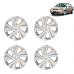 Premium Quality Car Full Wheel Cover Caps Clip Type 14 Inches (Corona) (Silver) For Optra