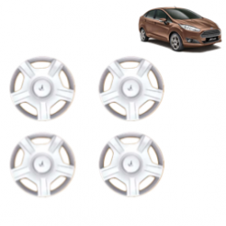 Premium Quality Car Full Wheel Cover Caps Clip Type 14 Inches (Silver) For Ford Fiesta