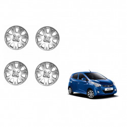 Premium Quality Car Full Wheel Cover Caps Silver OE Type 12 Inches Bolt Type Fitting For - Eon (Set of 4)