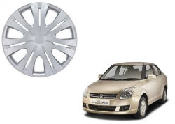 Premium Quality Car Full Wheel Cover Caps Silver OE Type 12 Inches Press Type Fitting For - Swift Dzire Type 1 (Set of 4)