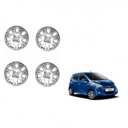Premium Quality Car Full Wheel Cover Caps Silver OE Type 13 inches (33.02 cm) Bolt Type Fitting For - Eon (Set of 4)