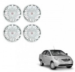 Premium Quality Car Full Wheel Cover Caps Silver OE Type 13 Inches Press Type Fitting For – Manza (Set of 4)