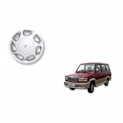 WC064Premium Quality Car Full Wheel Cover Caps Silver OE Type 14 Inches Press Type Fitting For – Qualis 7 Spoke (Set of 4)