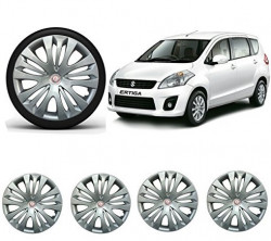 Premium Quality Car Full Wheel Cover Caps Silver OE Type 15 Inches Press Type Fitting For –  Ertiga (Set of 4)