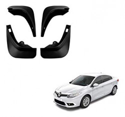Premium Quality Non Breakable Plastic Car Mud Flaps for Fluence (Set of 4)