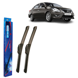 Spark Minda U-Hook Type Soft Wiper Blades, 21"/14" (Set of 2) for Micra/Sunny