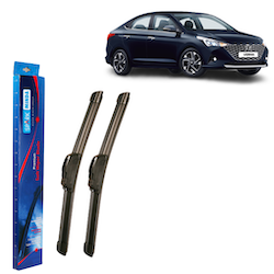 Spark Minda U-Hook Type Soft Wiper Blades, 22"/16" (Set of 2) for Verna/Verna Fluidic