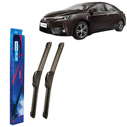 Spark Minda U-Hook Type Soft Wiper Blades, 24"/16" (Set of 2) for Corolla Altis