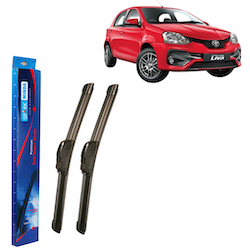 Spark Minda U-Hook Type Soft Wiper Blades, 26" (Set of 2) for Etios/Etios Liva