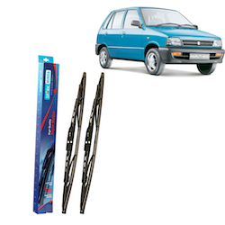 Spark Minda U-Hook Type Wiper Blades Assembly, 17" (Set of 2) for Maruti 800