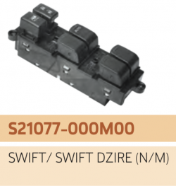 UNO MINDA S21077 Power Window Switch Driver Side (4) With Window & Door Lock Swift/Swift Dzire(New Model) 