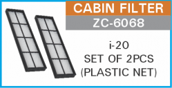 Zip ZC-6068 Cabin Filter i20 (Set Of 2Pcs.) (Plastic Net) 