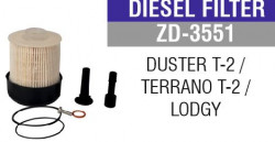 Zip ZD-3551 Diesel Filter Duster Type 2/ Terrano Type 2