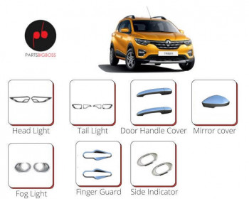 Alpine Premium Chrome Accessories Combo Kit For Triber (Set Of 7)