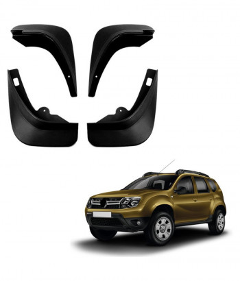 Premium Quality Non Breakable Plastic Car Mud Flaps for Duster (Set of 4)