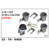 Car International 4 In 1 Car Lock Kit - 2 Doors Lock+ Dicky Lock+ Glove Box Lock Gypsy CI-9405