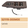 Power Window Switch Driver Side With Mirror Lock & Window Lock-Oak Wood Brown Finish Safari (Minda) 