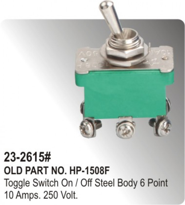 Toggle Switch On / On Steel Body 6 Point (Double Pole / Double Throw ...