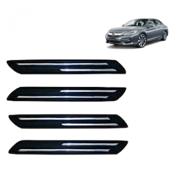 Premium Quality Car Bumper Protector Guard with Double Chrome Strip for Honda Accord All Models Set of 4