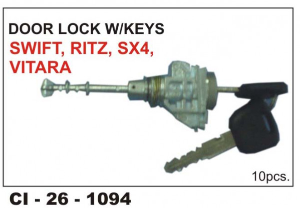 Car International Door Lock W/Keys Swift, Sx4, Vitara Left