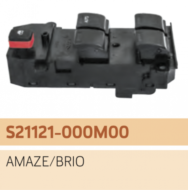 Power Window Switch Driver Side 4 With Auto Window Lock Black Finish Amaze Brio Minda For Honda Amaze Brio Parts Big Boss