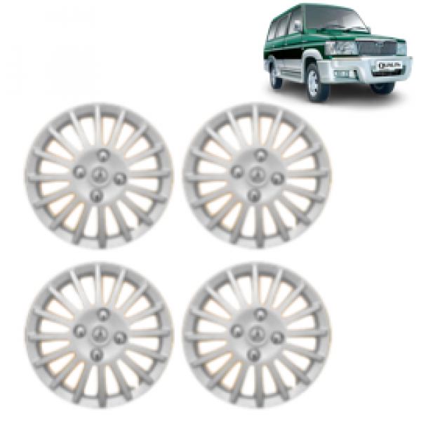 Premium Quality Car Full Wheel Cover Caps Clip Type 14 Inches Camry Silver For Qualis 8 Spoke
