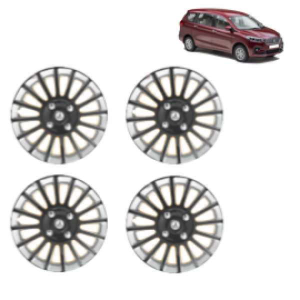 Premium Quality Car Full Wheel Cover Caps Clip Type 15 Inches (Camry B) (Double Colour Silver