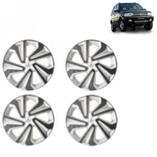 Premium Quality Car Full Wheel Cover Caps Clip Type 15 Inches Corona B Double Colour Silver Black For Safari Safari Dicor