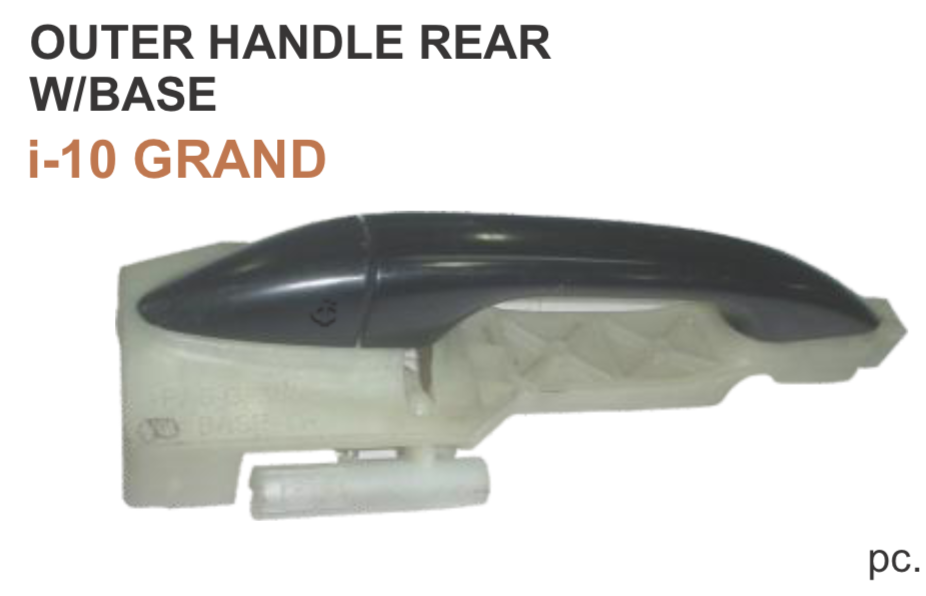 Car International Outer Door Handle With Base I10 Grand Rear Right CI266R for Hyundai i10 Grand