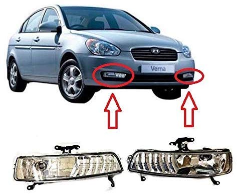 Globex Fog Light Lamp Verna With Bulb for Hyundai Verna Parts