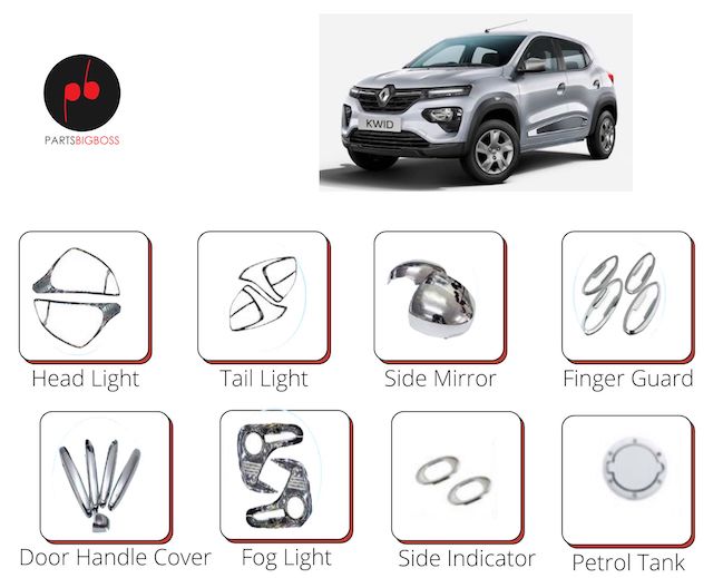 Kwid car accessories shop price list